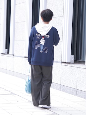 「soerte（ソエルテ）のアイテム（ショルダーバッグ）」を使った、Kyoさん（メンズ・168cm）の秋コーディネート