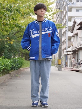「ワッペン」｜「アイテム（その他）」を使った、Kyoさん（メンズ・168cm）の秋コーディネート