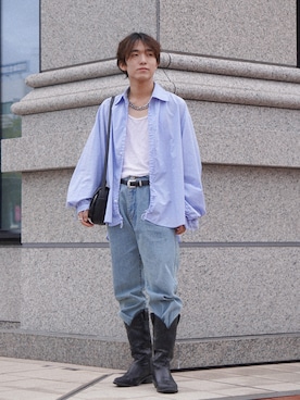 「HARE（ハレ）のアイテム（リング）」を使った、Kyoさん（メンズ・168cm）の秋コーディネート