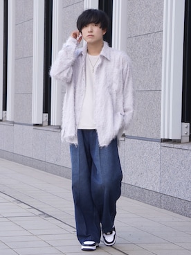 「epnok（エプノック）のアイテム（パンツ）」を使った、Kyoさん（メンズ・168cm）の秋コーディネート