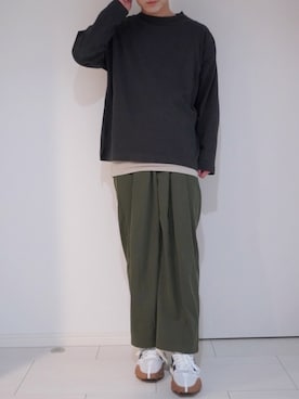「RUUBON（ルーボン）のアイテム（Tシャツ/カットソー）」を使った、Kyoさん（メンズ・168cm）の春コーディネート