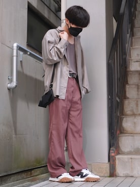「RUUBON（ルーボン）のアイテム（シャツ/ブラウス）」を使った、Kyoさん（メンズ・168cm）の春コーディネート
