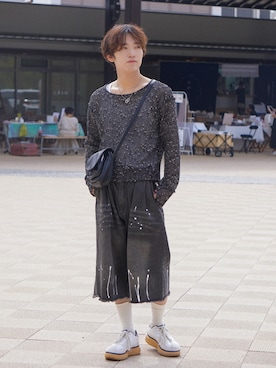 「アイテム（スニーカー）」を使った、Kyoさん（メンズ・168cm）の秋コーディネート