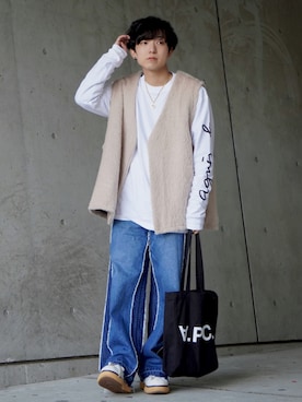 Kyoさんの（A.P.C. | アーペーセー）を使ったコーディネート