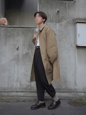 「BENDER TOKYO（ベンダートウキョウ）のアイテム（パンツ）」を使った、Kyoさん（メンズ・168cm）の秋コーディネート