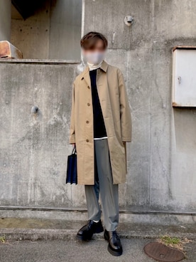 「BENDER TOKYO（ベンダートウキョウ）のアイテム（パンツ）」を使った、Kyoさん（メンズ・168cm）の秋コーディネート