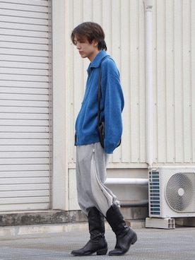 「アイテム（タンクトップ）」を使った、Kyoさん（メンズ・168cm）の秋コーディネート