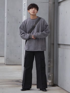 「CREARE -LINO-（クレアーレリノ）のアイテム（スウェット）」を使った、Kyoさん（メンズ・168cm）の秋コーディネート