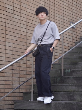 「ADAMASTE（アダマスト）のアイテム（スニーカー）」を使った、Kyoさん（メンズ・168cm）の夏コーディネート