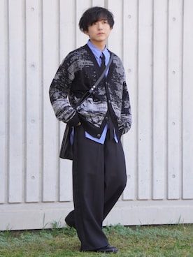 「EDWIN（エドウィン）のアイテム（スラックス）」を使った、Kyoさん（メンズ・168cm）の春コーディネート