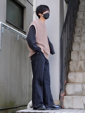 「ベストコーデ」｜「アイテム（ローファー）」を使った、Kyoさん（メンズ・168cm）の春コーディネート