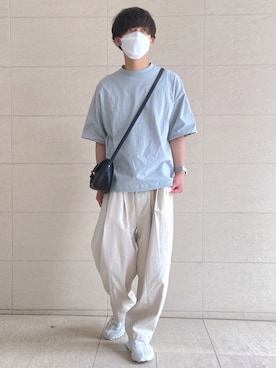 「RUUBON（ルーボン）のアイテム（Tシャツ/カットソー）」を使った、Kyoさん（メンズ・168cm）の春コーディネート