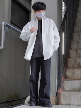 「Ellno Loset（エルノロゼット）のアイテム（リング）」を使った、Kyoさん（メンズ・168cm）の春コーディネート