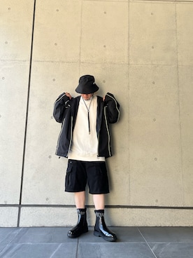 「DIESEL（ディーゼル）のアイテム（ブーツ）」を使った、ダー澤さん（メンズ・165cm）の秋コーディネート