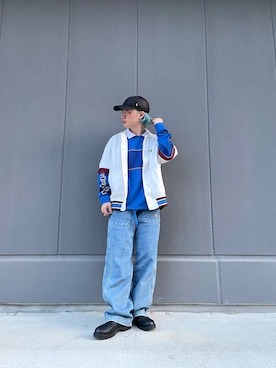 「DIESEL（ディーゼル）のアイテム（ブーツ）」を使った、ダー澤さん（メンズ・165cm）の春コーディネート