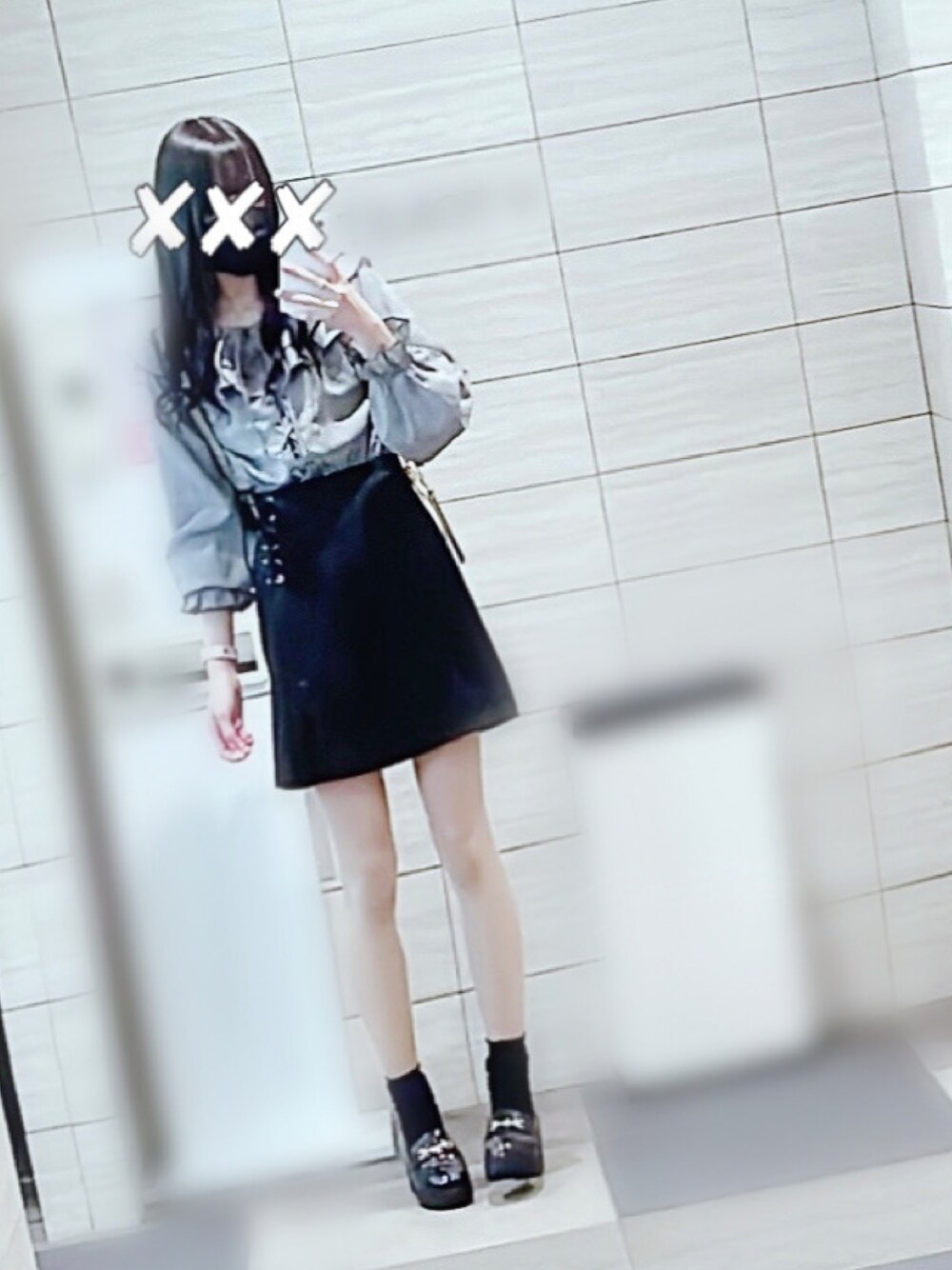 「オトナ女子、春夏コーデ、ブラックコーデ、EATME、高身長女子、高身長コーデ、量産型、地雷」｜「EATMEのアイテム（シャツ/ブラウス、その他）」を使った、さばこ さん（レディース・164cm）の春コーディネートの1枚目の写真