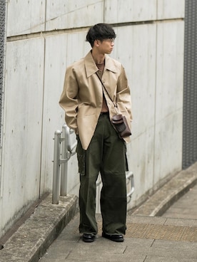 「COLIN（コリン）のアイテム」を使った、Suzuさん（メンズ・181cm）の春コーディネート