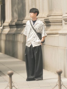 「COLIN（コリン）のアイテム」を使った、Suzuさん（メンズ・181cm）の夏コーディネート