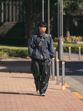 「COLIN（コリン）のアイテム（パンツ）」を使った、Suzuさん（メンズ・181cm）の春コーディネート