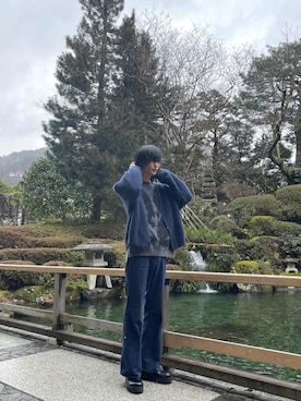 「LAD MUSICIAN（ラッドミュージシャン）のアイテム（ブーツ）」を使った、HISAMOTOさん（メンズ・181cm）の冬コーディネート