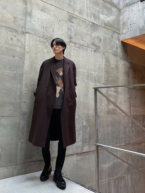 2023aw ギターキャット インターシャニット プルオーバー ブラック 2023aw ギターキャット インターシャニット プルオーバー