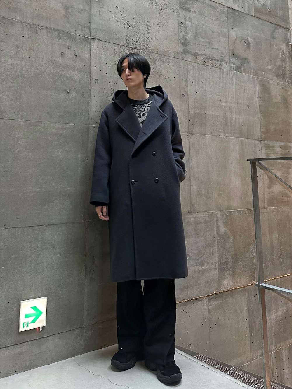 ジャケット・アウター LAD MUSICIAN COLLORLESS LONG COAT LAD MUSICIAN / ラッドミュージシャン「COLLARLESS BIG CHESTER