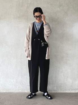 「はじめましてコーデ」｜「アイテム（サロペット/オーバーオール）」を使った、yukariさん（レディース・168cm）の春コーディネート