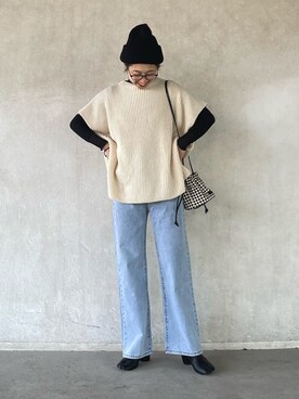 「M2SUQARED（エムツースクエア）のアイテム」を使った、yukariさん（レディース・168cm）の冬コーディネート