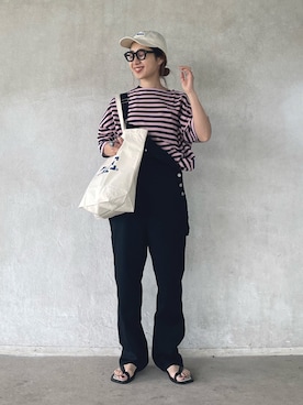 「something_jean」｜「アイテム（オールインワン・サロペット）」を使った、yukariさん（レディース・168cm）の春コーディネート