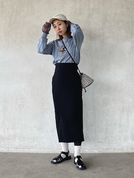 「chiiiibag」｜「アイテム（スカート）」を使った、yukariさん（レディース・168cm）の春コーディネート