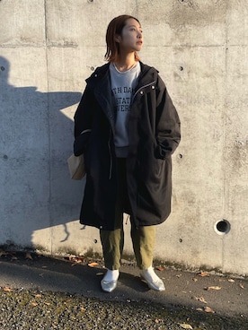 「シルバーシューズ」｜「アイテム（モッズコート）」を使った、yukariさん（レディース・168cm）の冬コーディネート