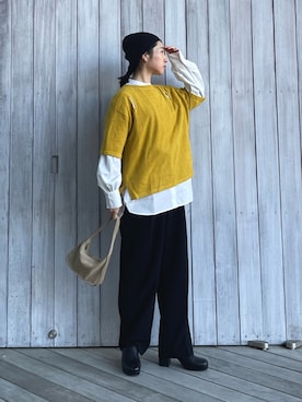 「HCAE（エイチシーエーイー）のアイテム」を使った、yukariさん（レディース・168cm）の春コーディネート