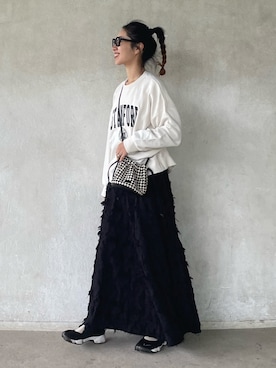 「ap retro（アプレトロ）のアイテム（スウェット）」を使った、yukariさん（レディース・168cm）の春コーディネート