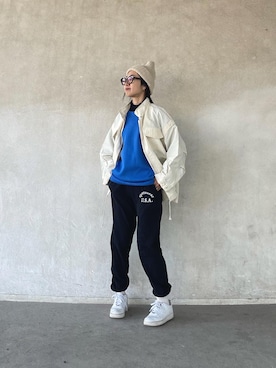 yukariさんの「NIKE / WMNS AIR FORCE 1 '07 XX (WHITE/WHITE-WHITE)【SP】」を使ったコーディネート