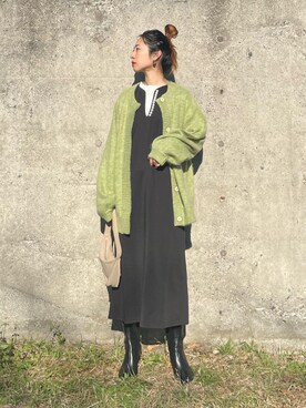 「FREAK'S STORE（フリークスストア）のアイテム（ピアス（両耳用））」を使った、yukariさん（レディース・168cm）の冬コーディネート