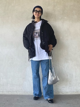 「cava cava（サヴァサヴァ）のアイテム（バレエシューズ）」を使った、yukariさん（レディース・168cm）の秋コーディネート