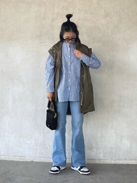 「ap retro（アプレトロ）のアイテム（ミリタリージャケット）」を使った、yukariさん（レディース・168cm）の春コーディネート