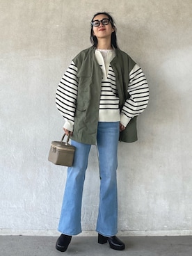 「EDWIN」｜「アイテム（アクセサリー）」を使った、yukariさん（レディース・168cm）の春コーディネート