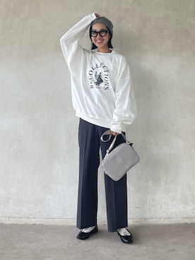 「cava cava（サヴァサヴァ）のアイテム（バレエシューズ）」を使った、yukariさん（レディース・168cm）の秋コーディネート