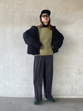 「ECRIRE（エクリール）のアイテム（ニット/セーター）」を使った、yukariさん（レディース・168cm）の冬コーディネート