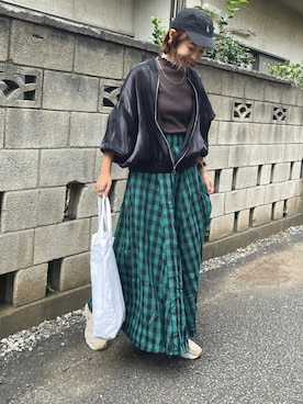 「ap retro（アプレトロ）のアイテム（ブルゾン）」を使った、yukariさん（レディース・168cm）の秋コーディネート