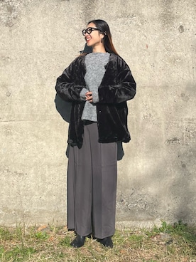 「FREAK'S STORE（フリークスストア）のアイテム（ピアス（両耳用））」を使った、yukariさん（レディース・168cm）の冬コーディネート