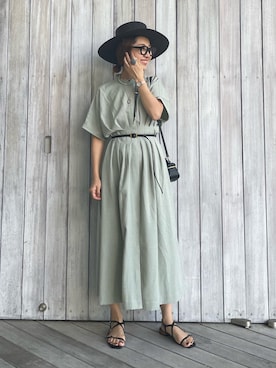 「スクエアトゥ」｜「アイテム（腕時計）」を使った、yukariさん（レディース・168cm）の夏コーディネート