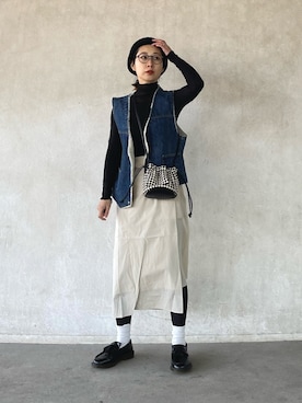 「M2SUQARED（エムツースクエア）のアイテム」を使った、yukariさん（レディース・168cm）の冬コーディネート