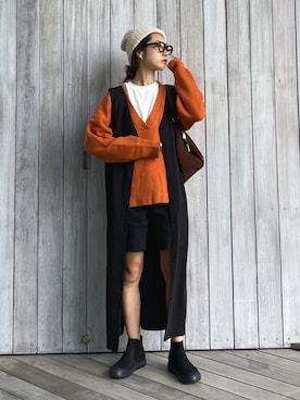 「チェルシーブーツ」｜yukariさん（レディース・168cm）の秋コーディネート