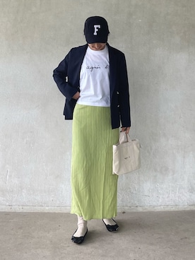 「アニエスベー」｜「アイテム（ジャケット/アウター）」を使った、yukariさん（レディース・168cm）の春コーディネート