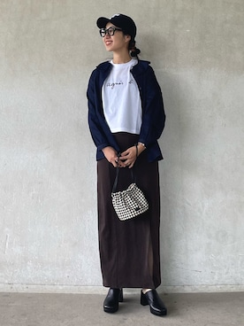 「Le temps riche（ルタンリッシュ）のアイテム（トップス）」を使った、yukariさん（レディース・168cm）の春コーディネート
