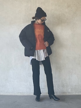 「FREAK'S STORE（フリークスストア）のアイテム（ピアス（両耳用））」を使った、yukariさん（レディース・168cm）の秋コーディネート