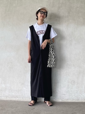「cava cava（サヴァサヴァ）のアイテム（サンダル）」を使った、yukariさん（レディース・168cm）の夏コーディネート