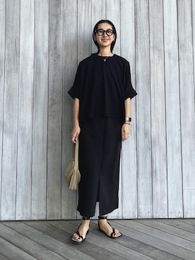 「アイテム（ワンピース/ドレス）」を使った、yukariさん（レディース・168cm）の春コーディネート